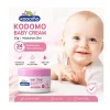 Kodomo baby cream 50g moisturizing skincare product with a cute smiling infant Kodomo Baby Cream Pink Hanabaki 50g moisturizing cream for newborn and sensitive baby skin,kodomo, baby cream, baby moisturizer, newborn baby, sensitive skin, baby skincare, vitamin e, tsubaki oil, sakura extract, baby care, moisturizing cream, original product